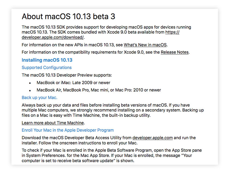 macOS High Sierra beta 3 стала доступна для загрузки