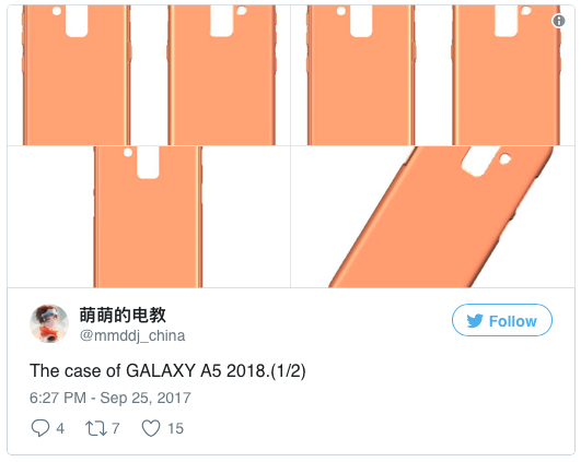 В сеть слили дизайн будущих смартфонов Samsung Galaxy A5 и A7