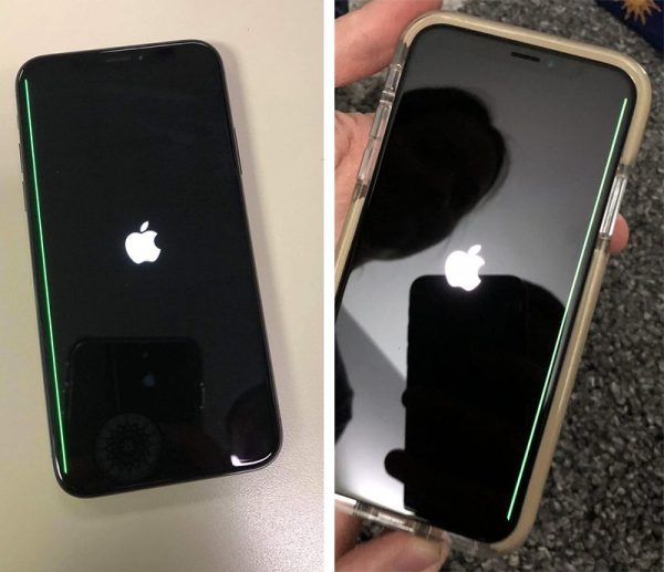 На экране некоторых iPhone X появилась зеленая полоса