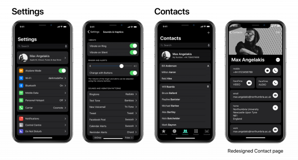 Дизайнер представил концепт темной темы iOS 11 для iPhone X