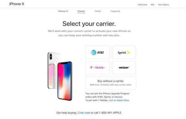 iPhone X теперь можно приобрести в США без привязки к оператору