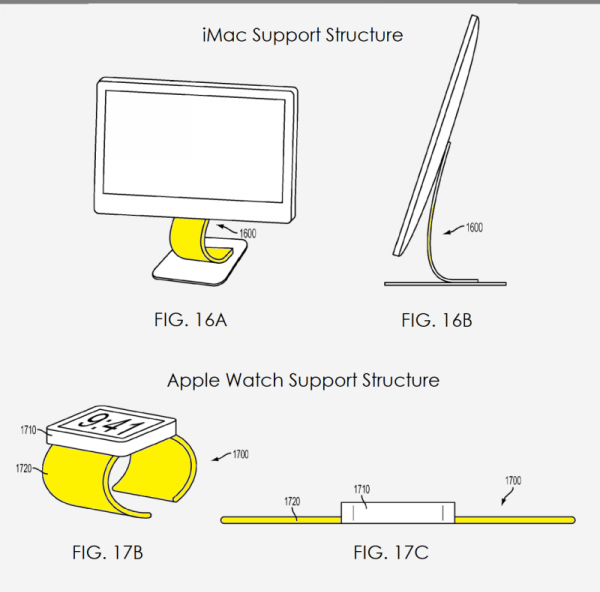 Apple запатентовала гибкие опорные конструкции для различных гаджетов