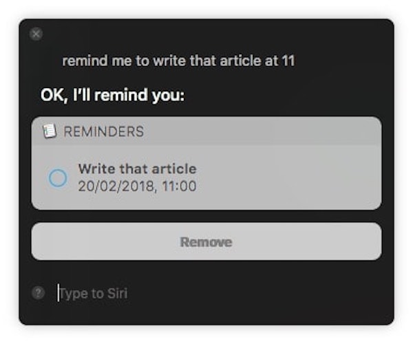 Как использовать Type to Siri на Mac