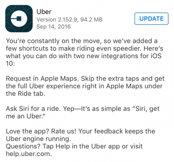 Uber отказалась от сотрудничества с сервисами Apple
