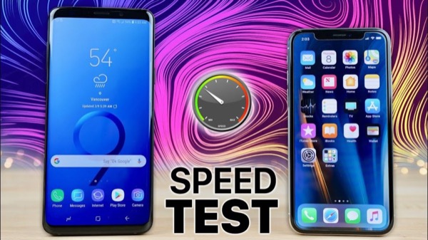 Сравнение скорости Galaxy S9 и iPhone X – видео