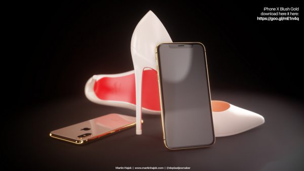 В сети появились новые рендеры iPhone X в золотом и красном цвете