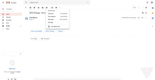 Google представила новый дизайн Gmail