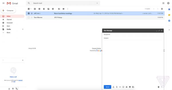 Google представила новый дизайн Gmail