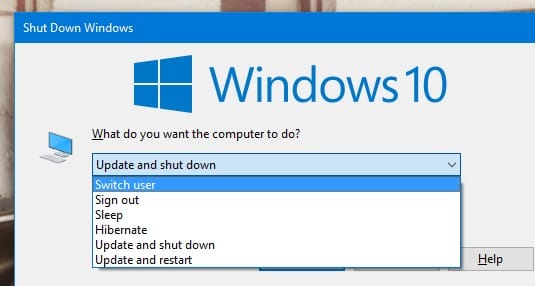 Windows 10 не позволит выключить компьютер, пока не будут установлены обновления