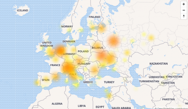 Telegram временно не работает в Европе и в России