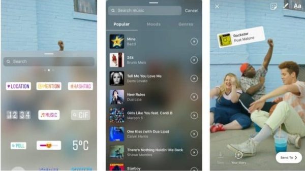 Instagram позволит добавлять саундтреки к историям