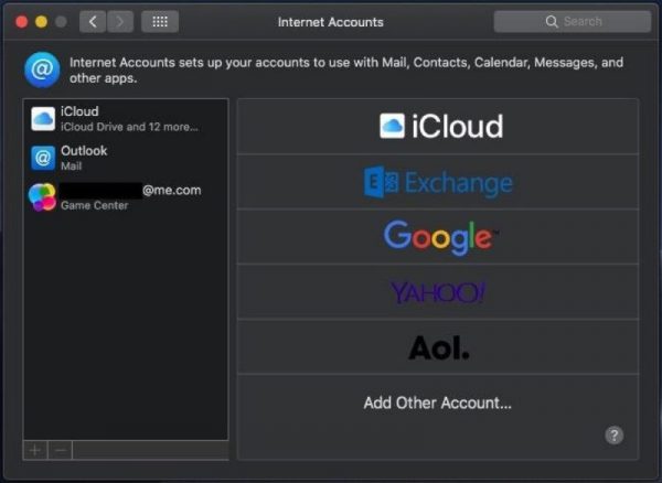 В macOS Mojave нельзя подключить аккаунты социальных сетей