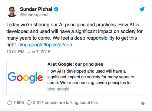 Google не будет создавать оружие с искусственным интеллектом, но работать с военными не прекратит