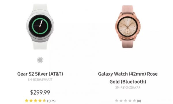Samsung случайно показала Galaxy Watch